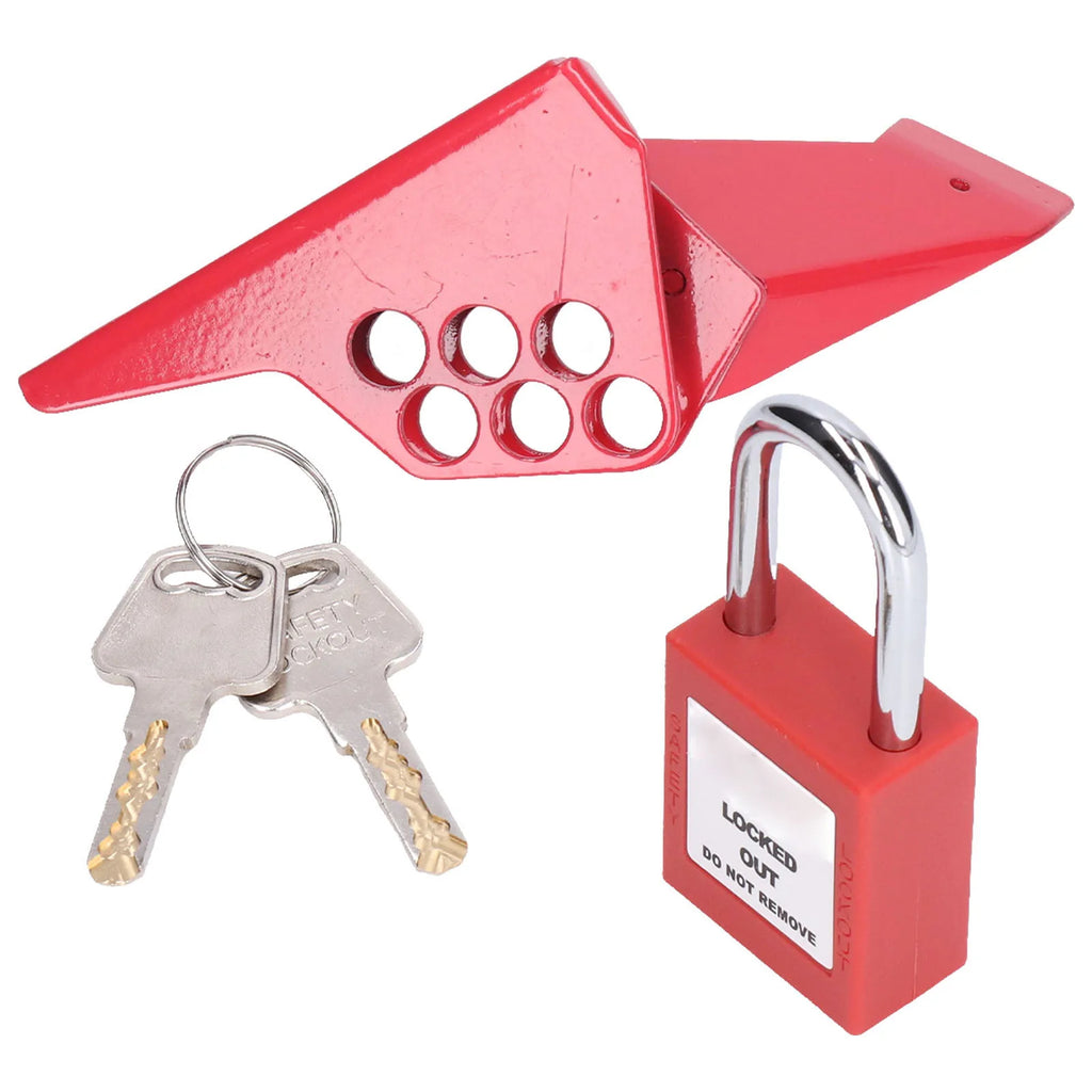38mm Padlock Equipped Ball Valve Lock Standard Compact Design Industrial Pipeline Handle Lockout For Factory Safety Operation