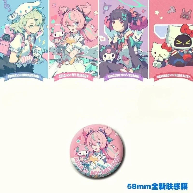 10cm Zenless Zone Zero Sanrio Ver. Aria My Melody Acg Stand Nangong Yu Kuromi Acrylic Stand Sunna Cinnamoroll Standing Plate Toy