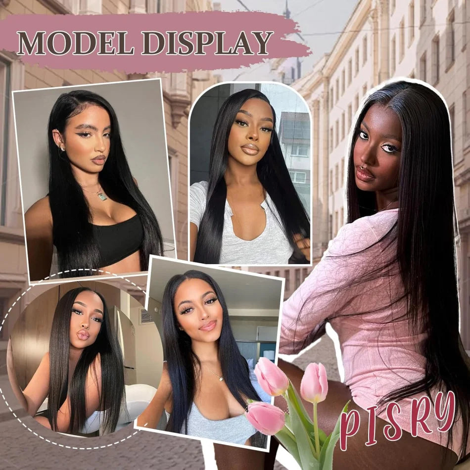 30 Inch Straight Human Hair Wigs 4x4 5x5 Glueless Bone Straight Lace Front Wigs 13x4 HD Lace Frontal Wigs For Black Women