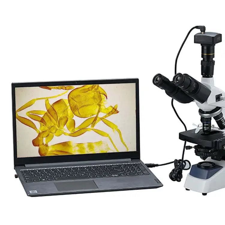 Binocular Biological Digital Video Microscope Display | Laboratory Education Use | High-Resolution Camera-Compatible Microscope