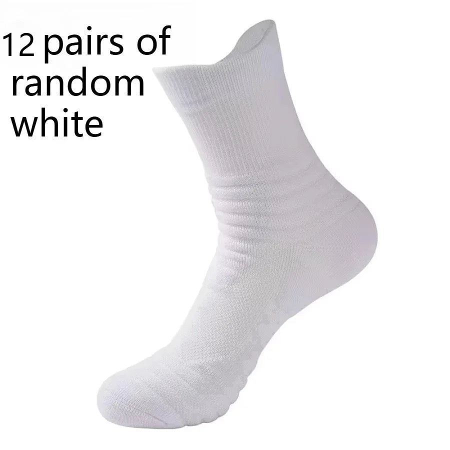 Random 12 pairs of versatile sports socks for both men and women, suitable for daily exercise and multiple scenarios