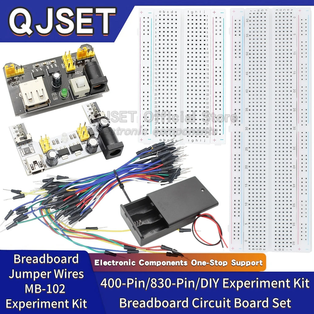 400 830-hole Breadboard MB-102 PCB Circuit Board Experiment Board Soldering Experiment Kit DIY Suitable for Arduino Power Module
