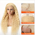 613 HD Lace Frontal Wig 13x4 13x6 Deep Wave Lace Front Human Hair Wig Transparent Blonde Curly Wig 30 Inch 220 Density For Women