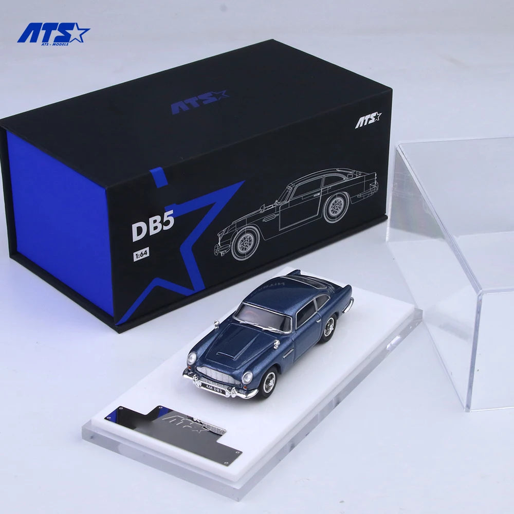 ATS 1:64 DB5 -Blue Painting Simulation Alloy Car Model for Hobby&Collectibles&Display