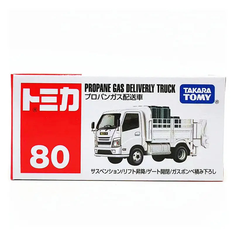 TAKARA TOMY Tomica No.80 Propane Gas Delivery Truck Diecast Alloy Mini Car Model Metal Static Vehicle Collectible Toy Gift