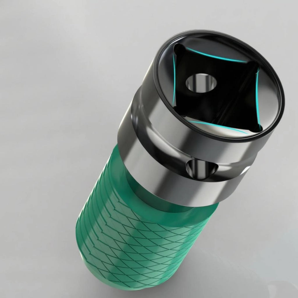 Telescopic Adapter Head Knurled Hex to Square Socket Adapter Tool Accessory High Force Long-Lasting