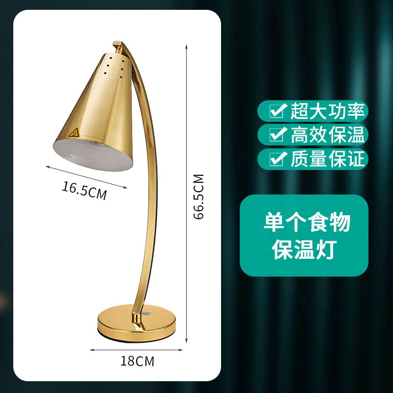 Catering food, cooked meat, barbecue, warm food lamp, food insulation table, fried food heating lamp