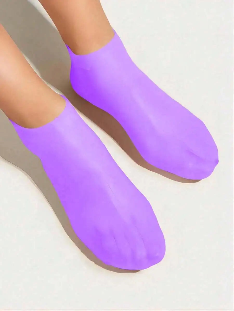 1 Pair Silicone Moisturizing Foot Socks, Effective Foot Care, Prevent Cracked Heels, Remove Dead Skin, Elastic Foot Socks, All-Day Moisture Locking, Prevent Dryness, Odorless, Easy To Wear And Remove, Soft And Comfortable Material.
