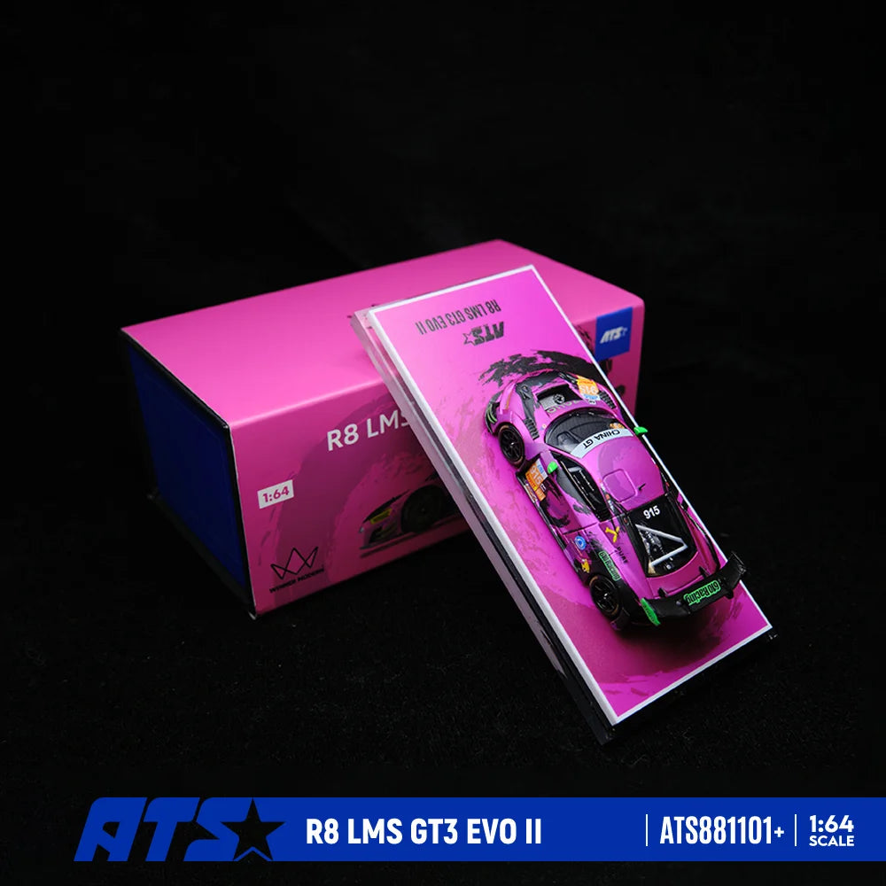 *Pre-order*ATS 1:64 Glossy Purple Track Racing Supercar Diecast Alloy Model Mini Simulation Race Vehicle Hobby Ornament Gift