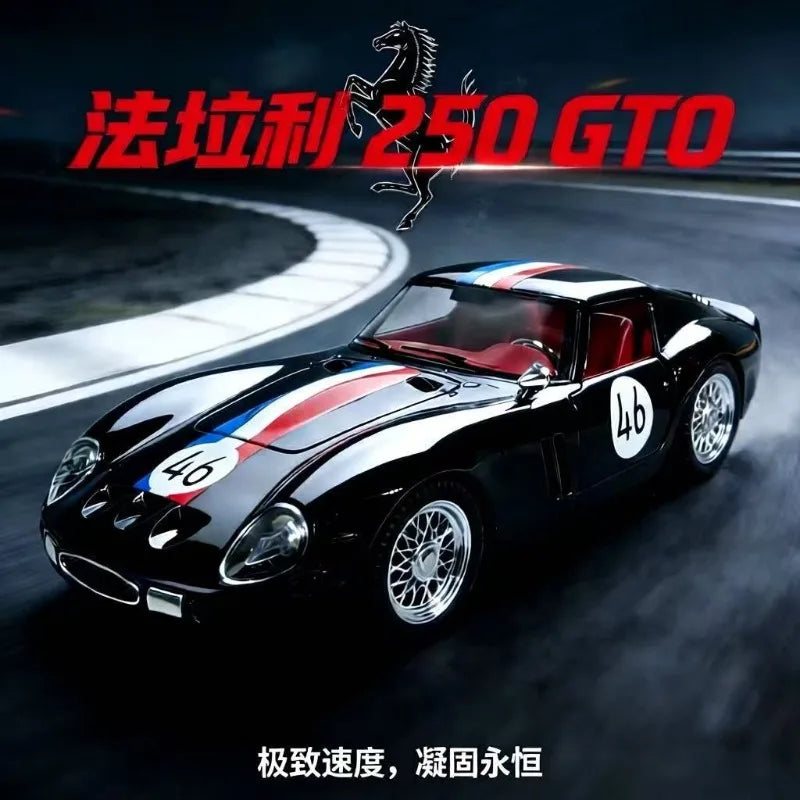 1:24 Ferrari 250 GTO Diecast Alloy Classic Car Model for Collectors Hobby Display Desktop Decoration Ornament Kids Toy Gift