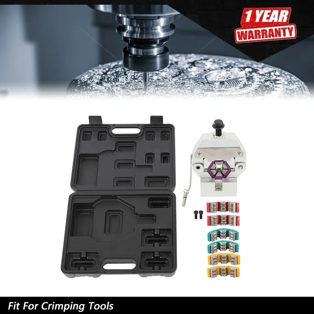 71550 Manual Hose Ferrule Crimper Kit 5/16"-5/8" A/C Hose Crimping Tools 4 Dies