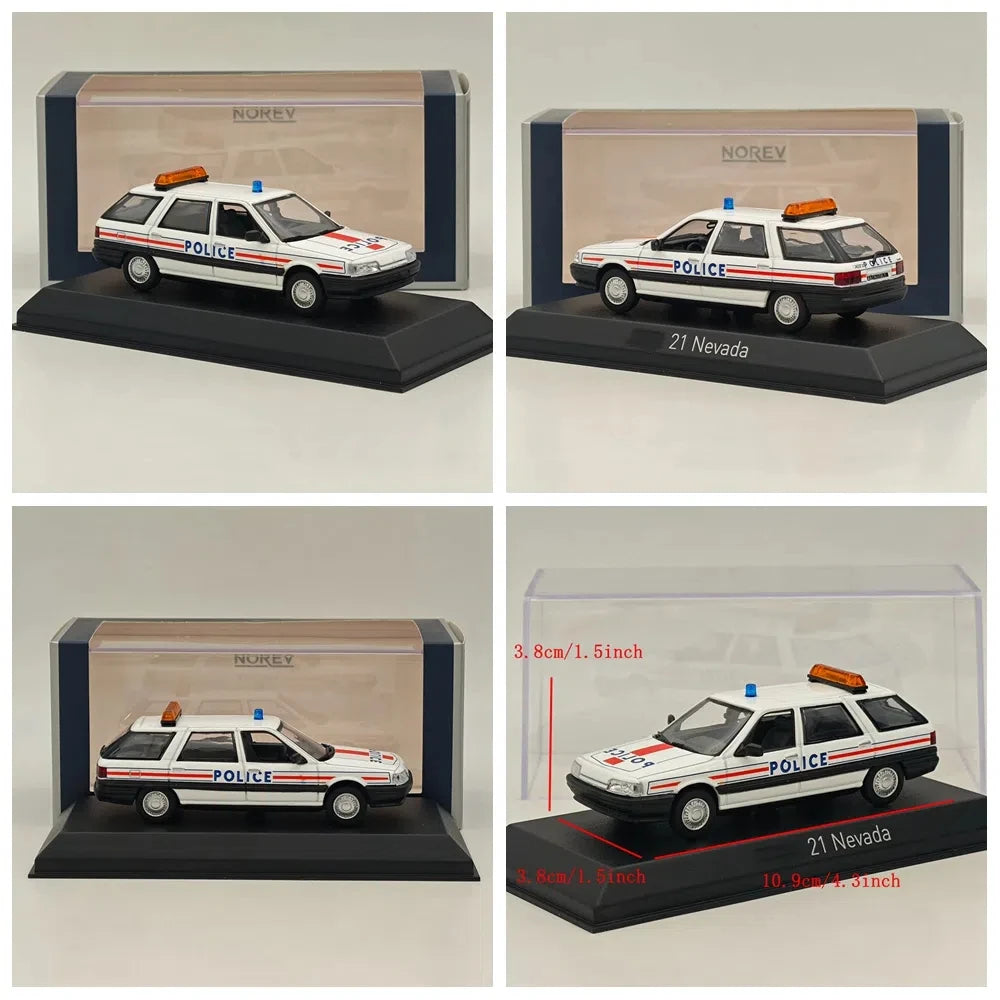 Norev 1/43 21 R21 Nevada Pompiers Firefighters - VTULE/Police Nationale/Station Wagon Douanes/SAMU 10/Gendarmerie Diecast Car