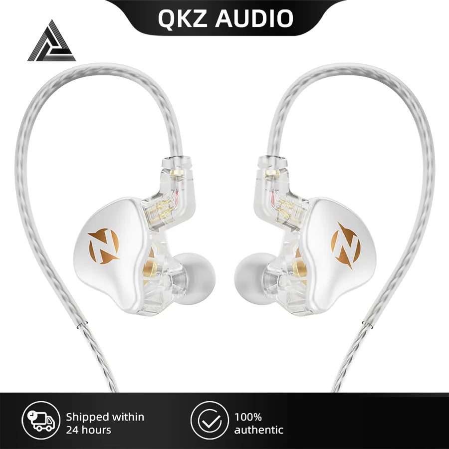 The QKZ AK9 Pro wired earphones are dynamic in-ear monitor earphones with a detachable 2-pin cable and HiFi stereo bass.