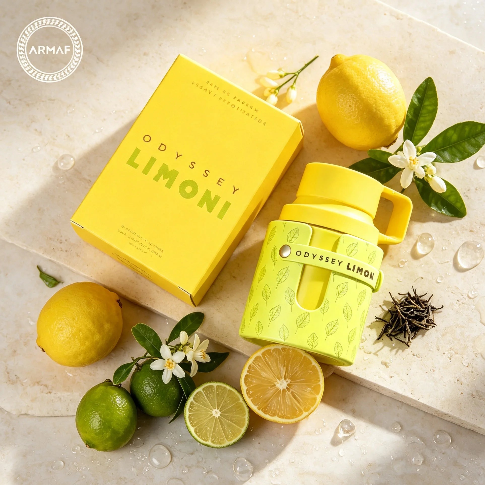 ODYSSEY LIMONI Fresh Edition Eau De Parfum for Women 3.4 fl oz (100ml), Bright Citrus Aroma, Crisp Refreshing EDP Spray, Gentle Long Wear Fragrance, Ideal Luxury Present for Outdoor & Daily Use