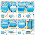 8/16Sheets Creative Fish Tank Cartoon Puzzle Stickers Kids Make Your Own DIY Game Children Jigsaw Sticker Toys Party Gifts