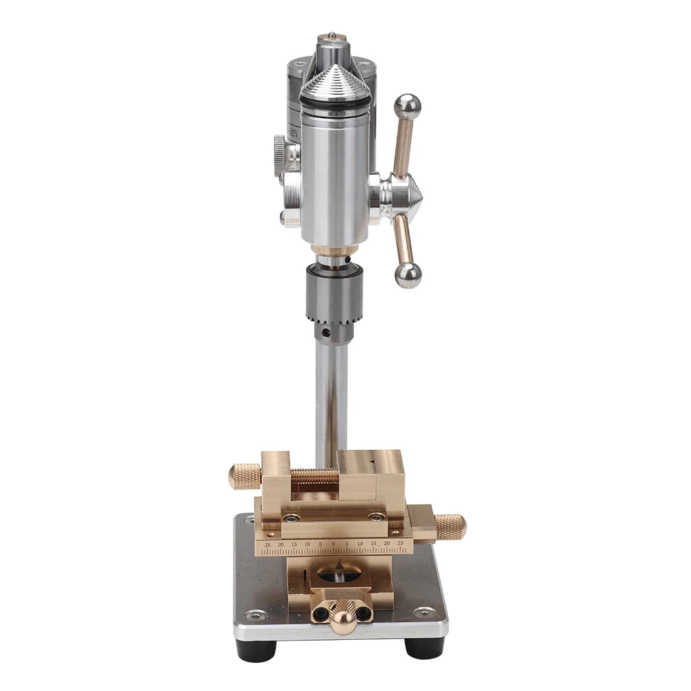 Mini Table Drill Micro Bench Drill 0.3-4mm Precision Watch Repair Tool 3.175mm Chuck Industrial-Grade Aluminum Alloy Body