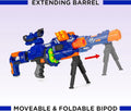 Best Choice Electric Foam Ball Blaster Toy with Barrel Extension, 12 Balls & Foldable Bipod