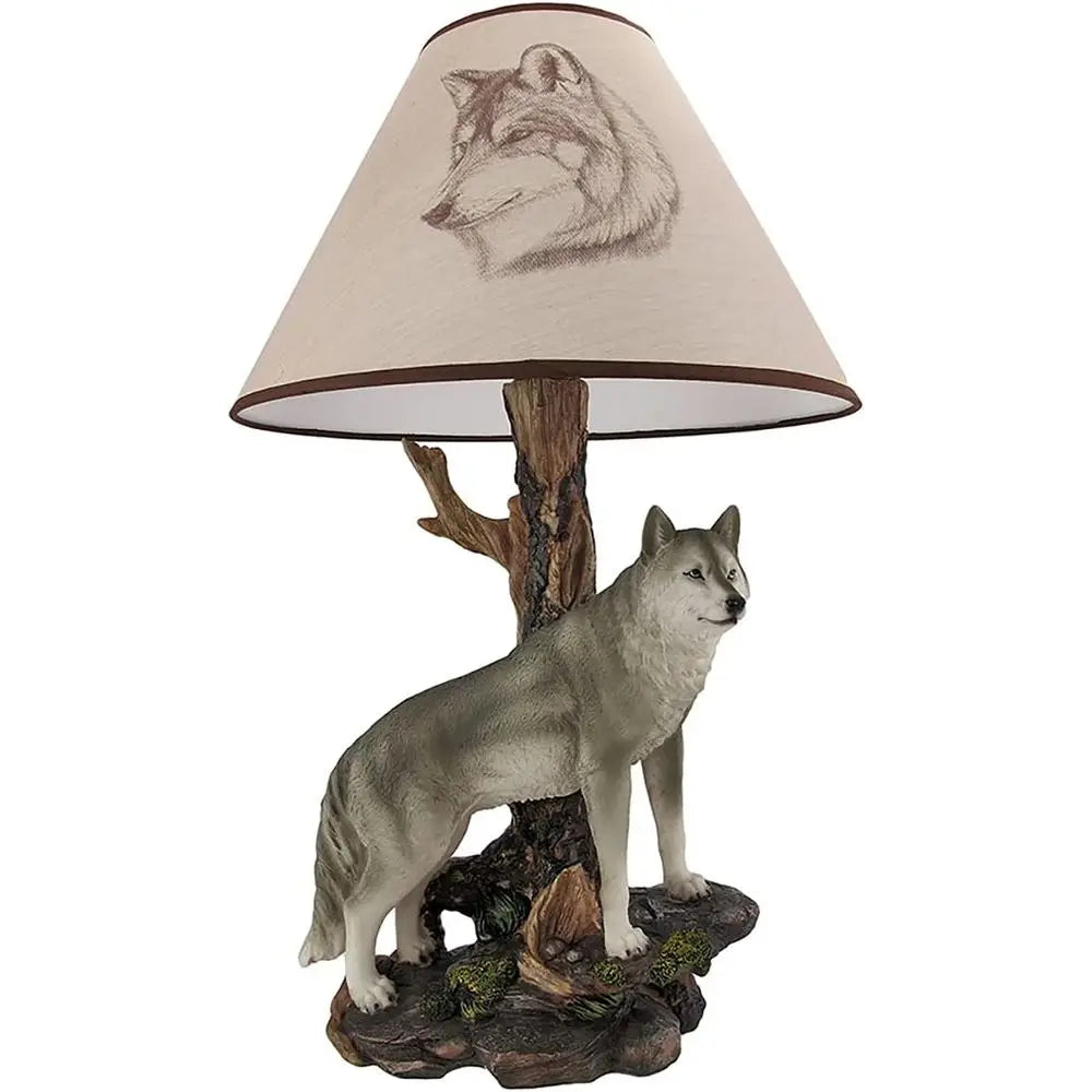 Gray Wooden Twilight-Inspired Table Lamp