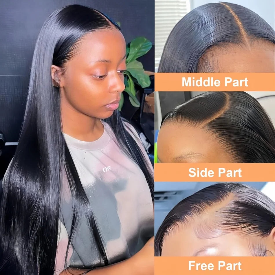30 Inch Straight Human Hair Wigs 4x4 5x5 Glueless Bone Straight Lace Front Wigs 13x4 HD Lace Frontal Wigs For Black Women
