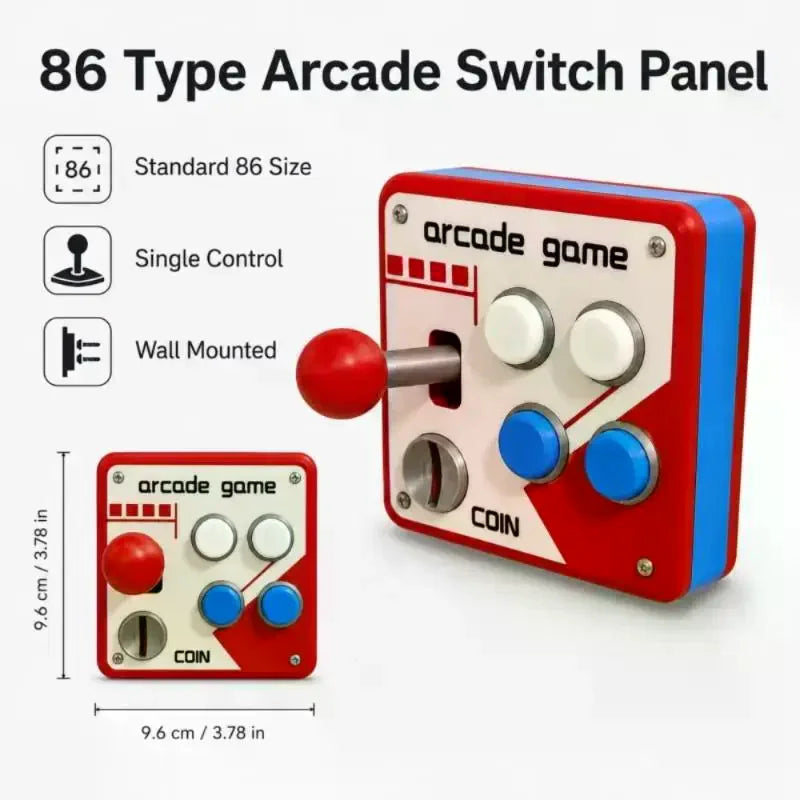 /GJ/Retro Game Console Joystick Switch Creative 3D Decoration Arcade Panel Socket Control Decoration Gift Toys