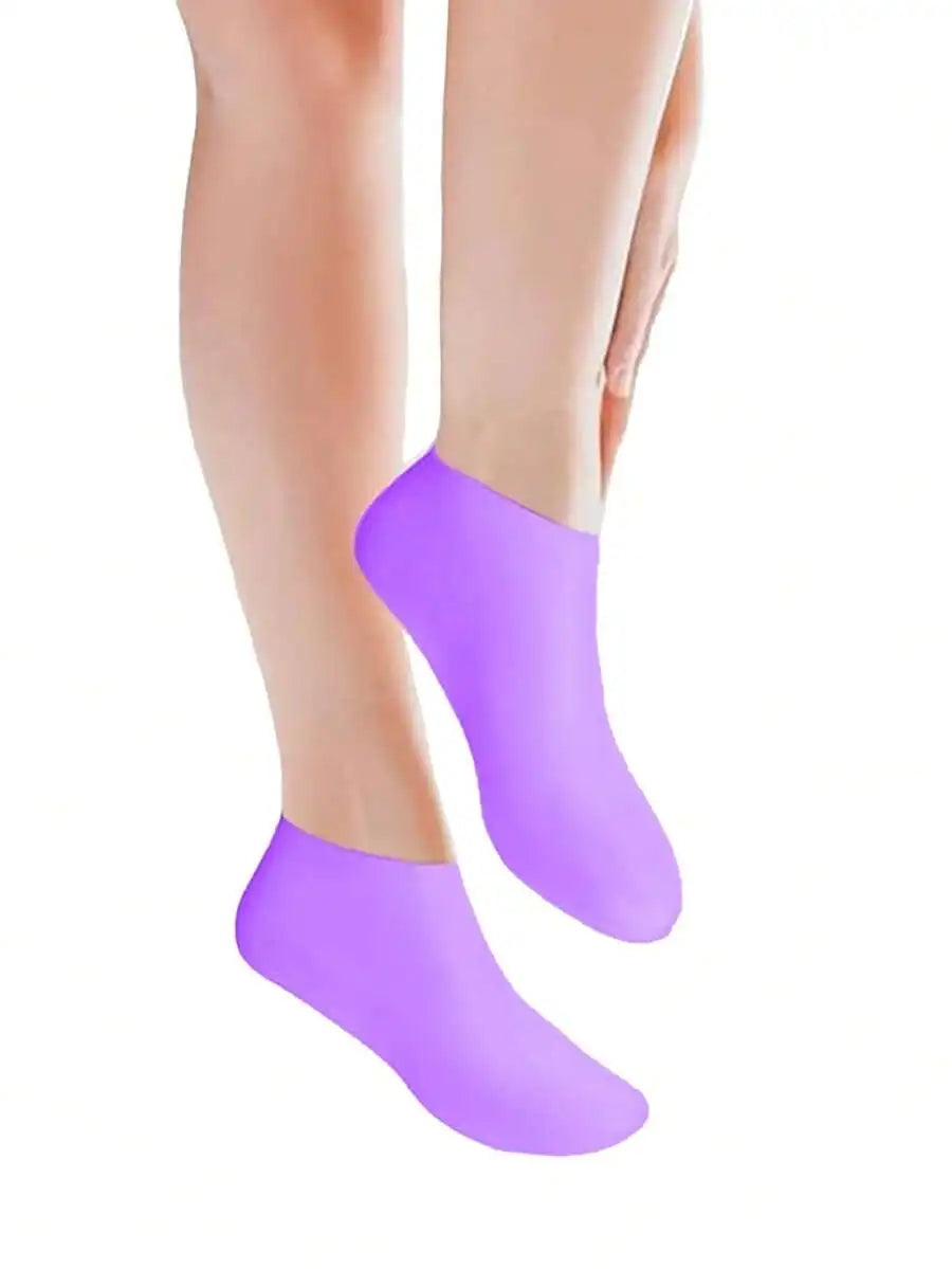 1 Pair Silicone Moisturizing Foot Socks, Effective Foot Care, Prevent Cracked Heels, Remove Dead Skin, Elastic Foot Socks, All-Day Moisture Locking, Prevent Dryness, Odorless, Easy To Wear And Remove, Soft And Comfortable Material.