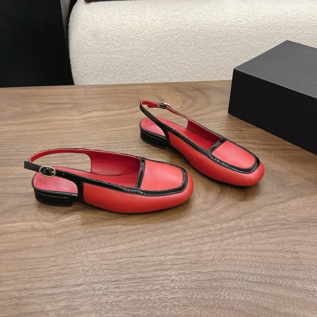 Luxury Brand Women's Casual Low-heel Shoes Handcrafted Mary Janes Upper Sheepskin Simple Yet Stylish Effortlessly Versatile