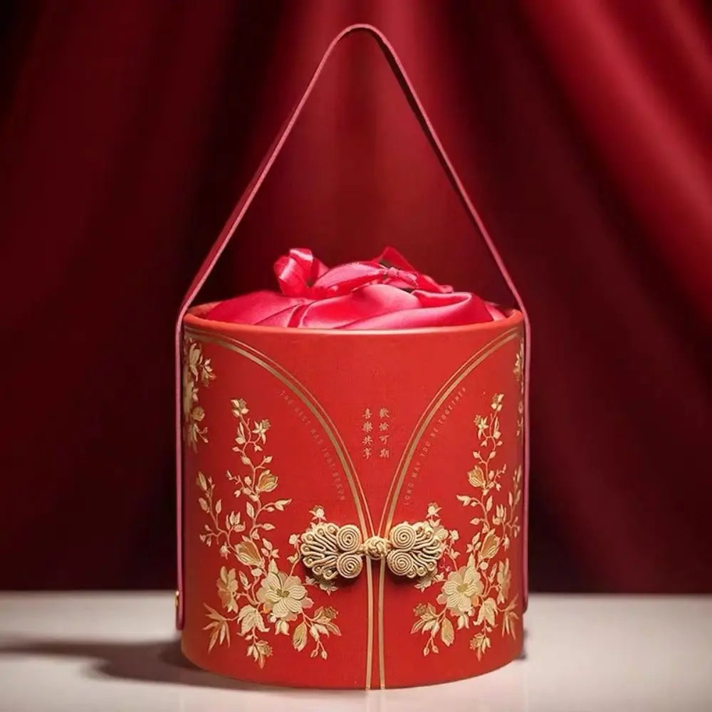 Frog Botton Flower Bucket Bag Large Capacity Festive Sugar Bag Ins Wedding Candy Bag Storage Bag Korean Style