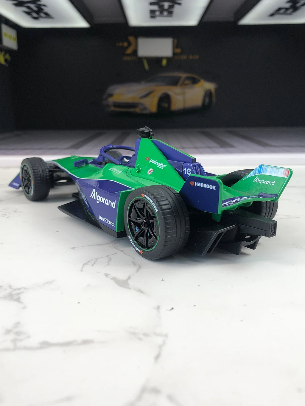 TSC 1:24 Simulation Zinc Alloy The ABB FIA Formula E Envision Model Car, Static Ornament, Metal Collectible Gift Car