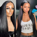 Natural Black Bone Straight Human Hair Front Wig 360 13x6 13x4 7x6 HD Lace Brazilian Human Hair Natural Hairline No Shed No Tangle For Women Daily Work Party Wear 38 40 Inch