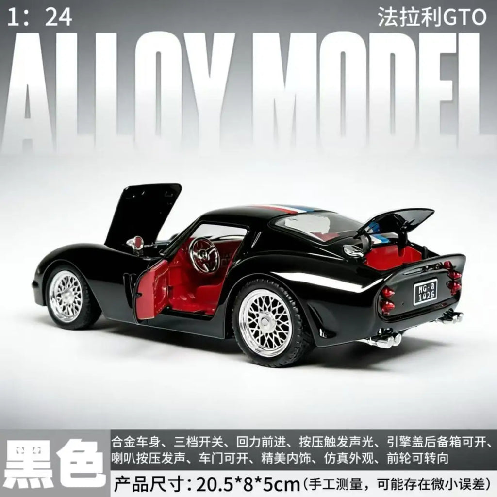 1:24 Ferrari 250 GTO Diecast Alloy Classic Car Model for Collectors Hobby Display Desktop Decoration Ornament Kids Toy Gift