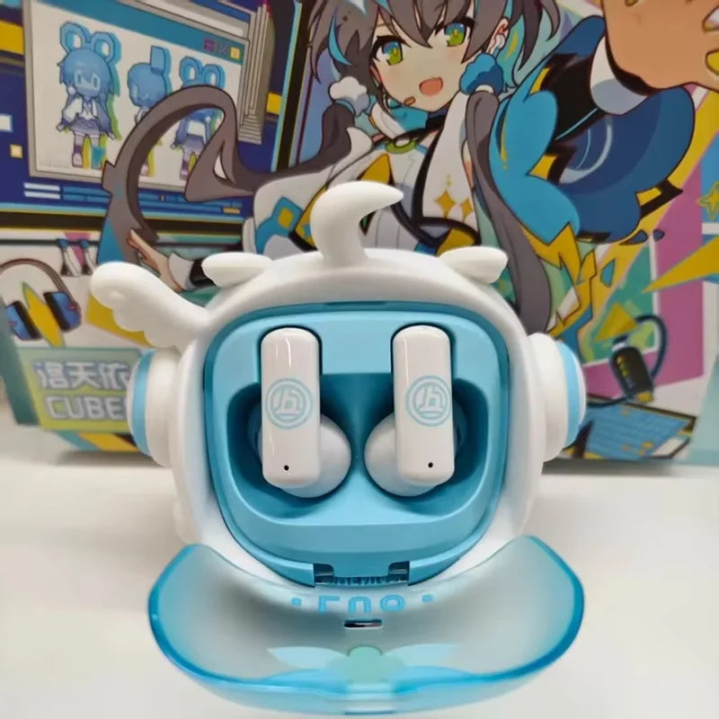 bilibili Official Luo Tianyi Earphones Blind Box Figure Pull Out Charging Base Earbuds Cute Anime Character Gift For Fans