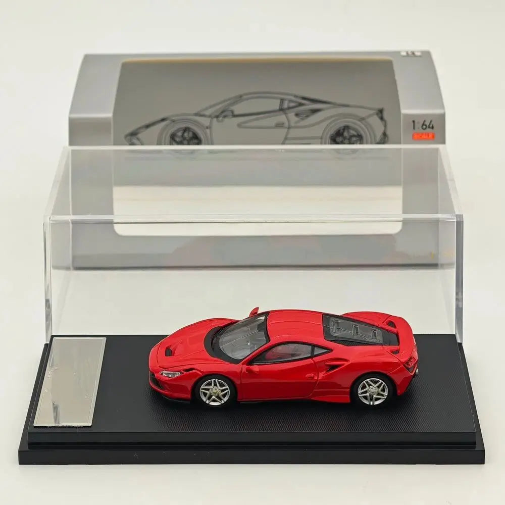 HM 1/64 Scale F8 Tributo Supercar Diecast Toy Car Model Collectible Gift Miniature Hobby