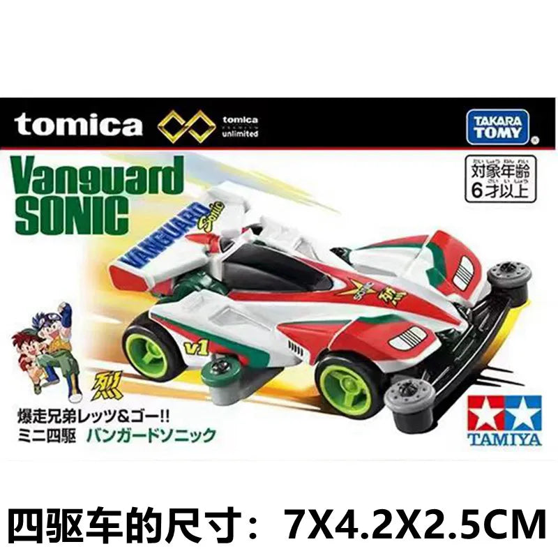 In Stock Original TOMY Tomica Tamiya Mini 4WD Cyclone Magnum 1/64 Alloy Diecast Car Model Toy Gift