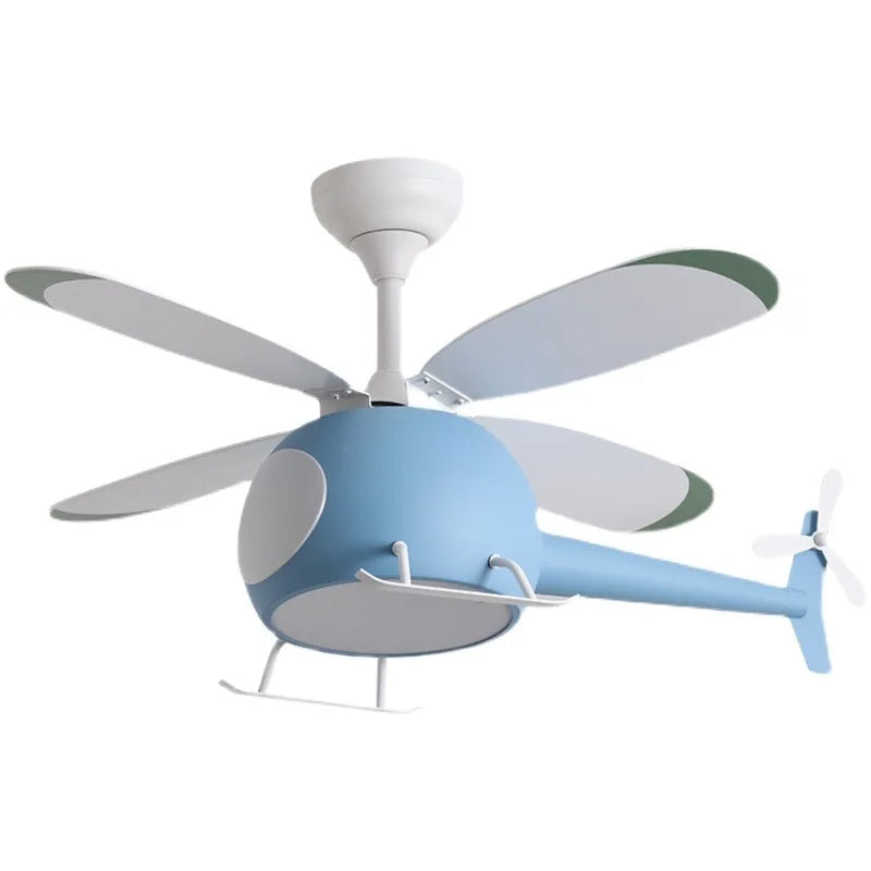 Modern Creative Cartoon Plane Fan Light Simple Decor LED Ceiling Lamp for Children's Room Beroom Led Fan Lights