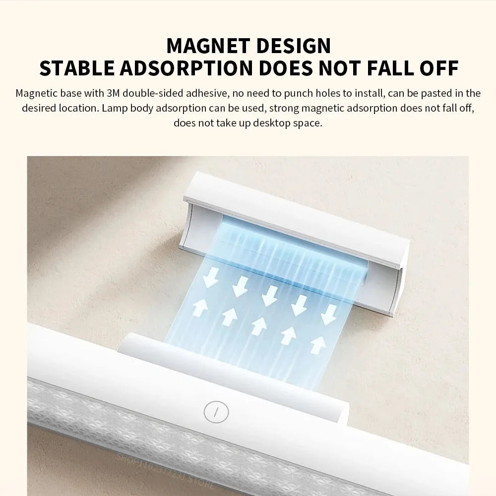 MIJIA Magnetic Reading Lamp 36cm Extended Lamp Head Ra90 2000mah Uniform Light Adjustable Lamp Head Three Gears 150lm
