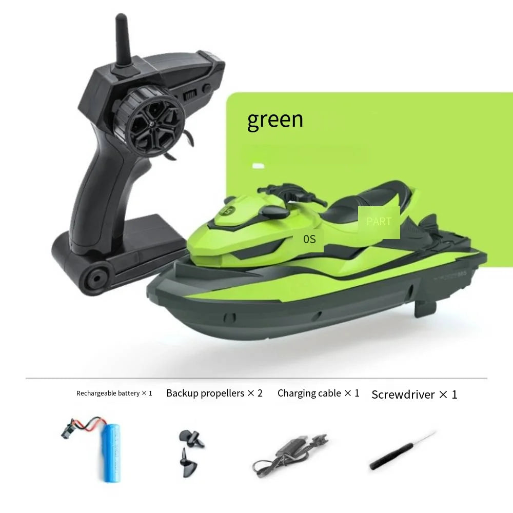 Waterproof 2.4G Remote Controlled Electric Speedboat Toy High Speed RC Racing Motorboat Rechargeable RC Boat Birthday Gift