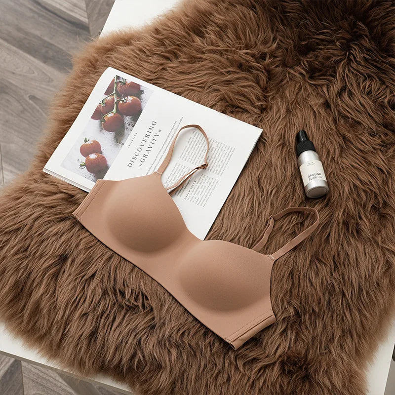 KUCLUT  Seamless Half Cup Bra Smooth Surface Top Support Thin And Comfortable Without Steel Ring Bra One Piece Seamless Half C