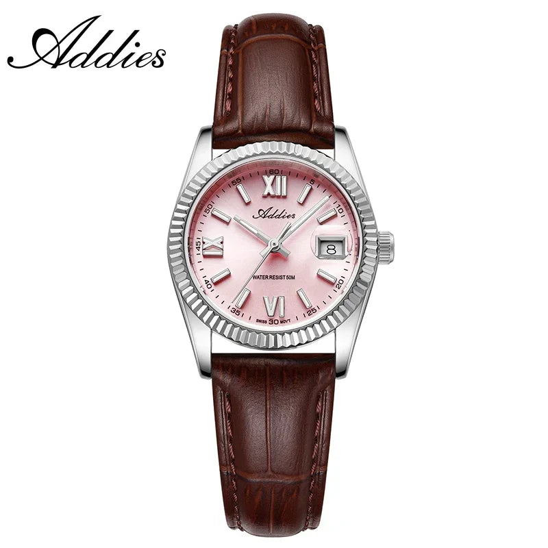 Addies High Quality Luxury Watch for Women Sapphire Glass 316L Stainless Steel BGW9 Luminous 50m Waterproof Ladies Quartz Watch