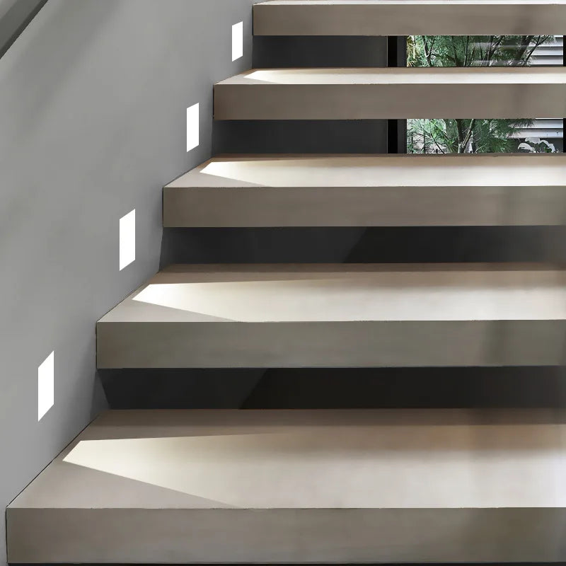 Borderless LED floor lamp, embedded motion-sensing floor lamp for corners, hotel steps, stairs, COB hallway light