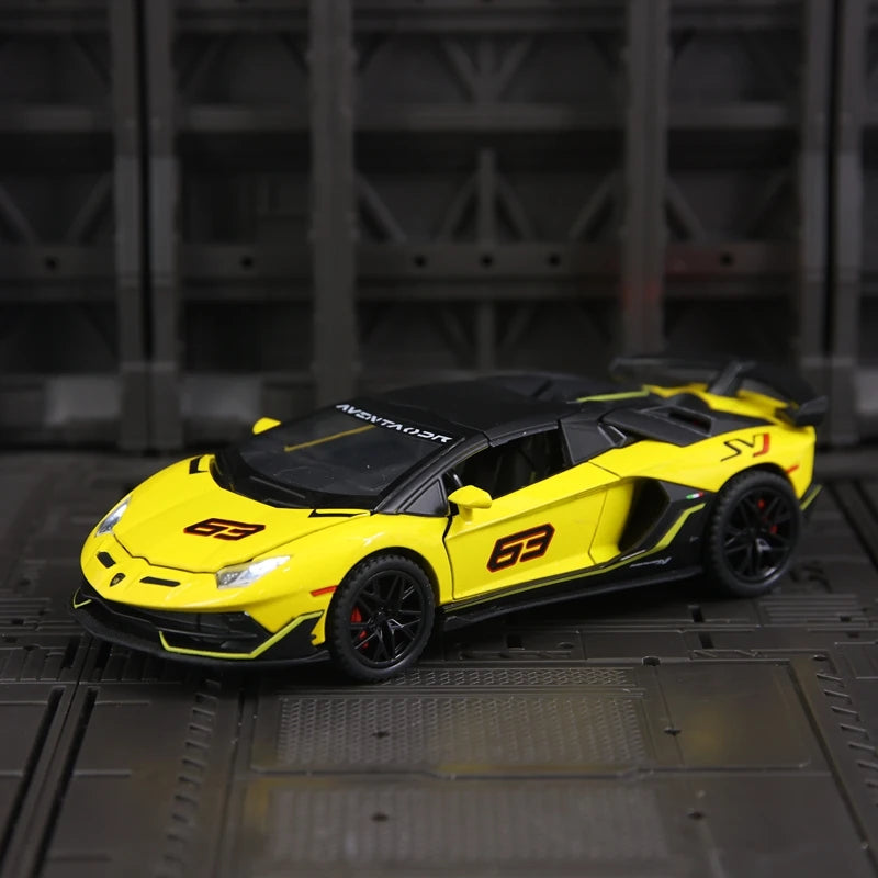 1:32 simulation Lamborghini SVJ63 alloy car model doors and the front hood and trunk door can be opened fine workmanship