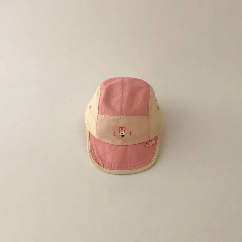 Summer Quick Dry Hat for Baby Letter Embroidery Baseball Cap Kids Boy Girl Adjustable Sunscreen Thin Sport Hats