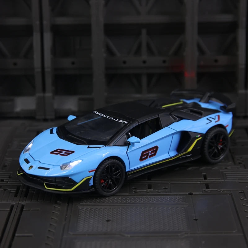 1:32 simulation Lamborghini SVJ63 alloy car model doors and the front hood and trunk door can be opened fine workmanship