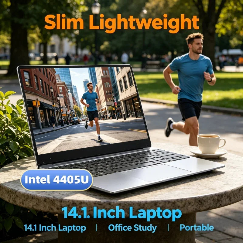 New Ultra Slim 14.1 Portable Laptop Intel 4405U 32GB 2TB Gaming PC 1920*1080 HD Windows 11 Pro Office Study