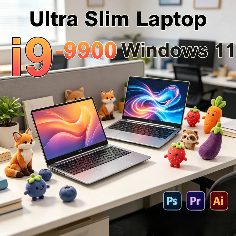Pristine 2026 New 15.6 Laptop Intel Core I9-9900 32GB 2TB Gaming PC Quiescent Ultra Slim Modern Study Computer PC Windows 11 Pro