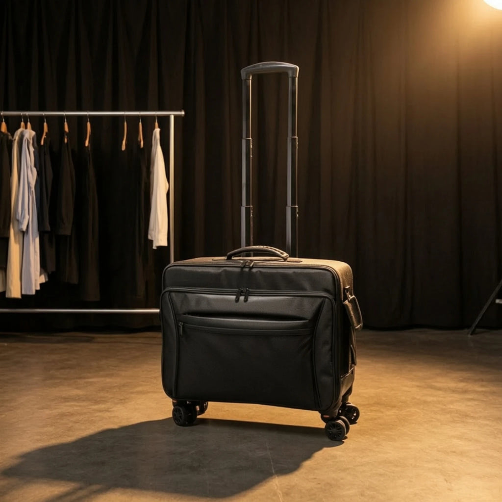 Rolling Makeup Case Hard-Sided Makeup Case with Wheels Cosmetic Trolley with Wheels Retractable Sturdy for Beauticians
