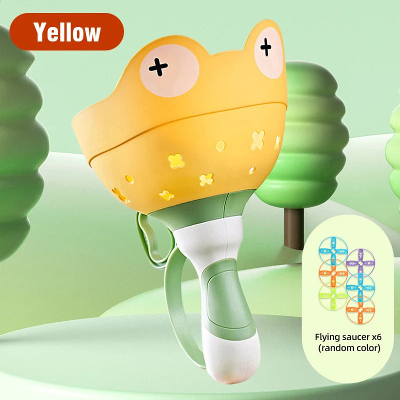 Childrens Toy HandThrow Catch Frisbees Frog Catapult Outdoor Game Set Toy for Garden Party Birthday and Holiday Gifts