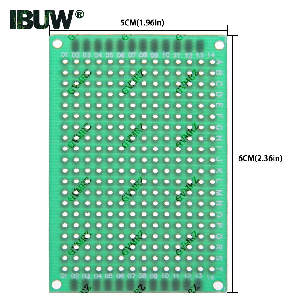 Single Sided Green PCB Prototype Board Universal Through Hole Perfboard for DIY Electronic Projects