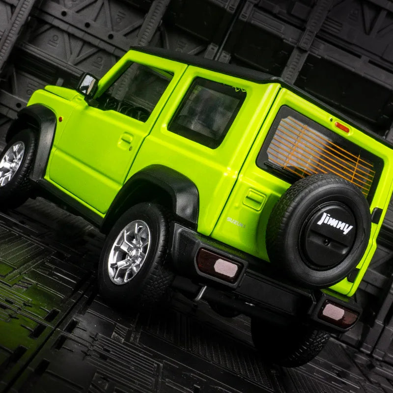 CCA 1:18 simulation Suzuki Jimny alloy off-road vehicle model doors and engine hood, trunk can be opened has sound and lighting