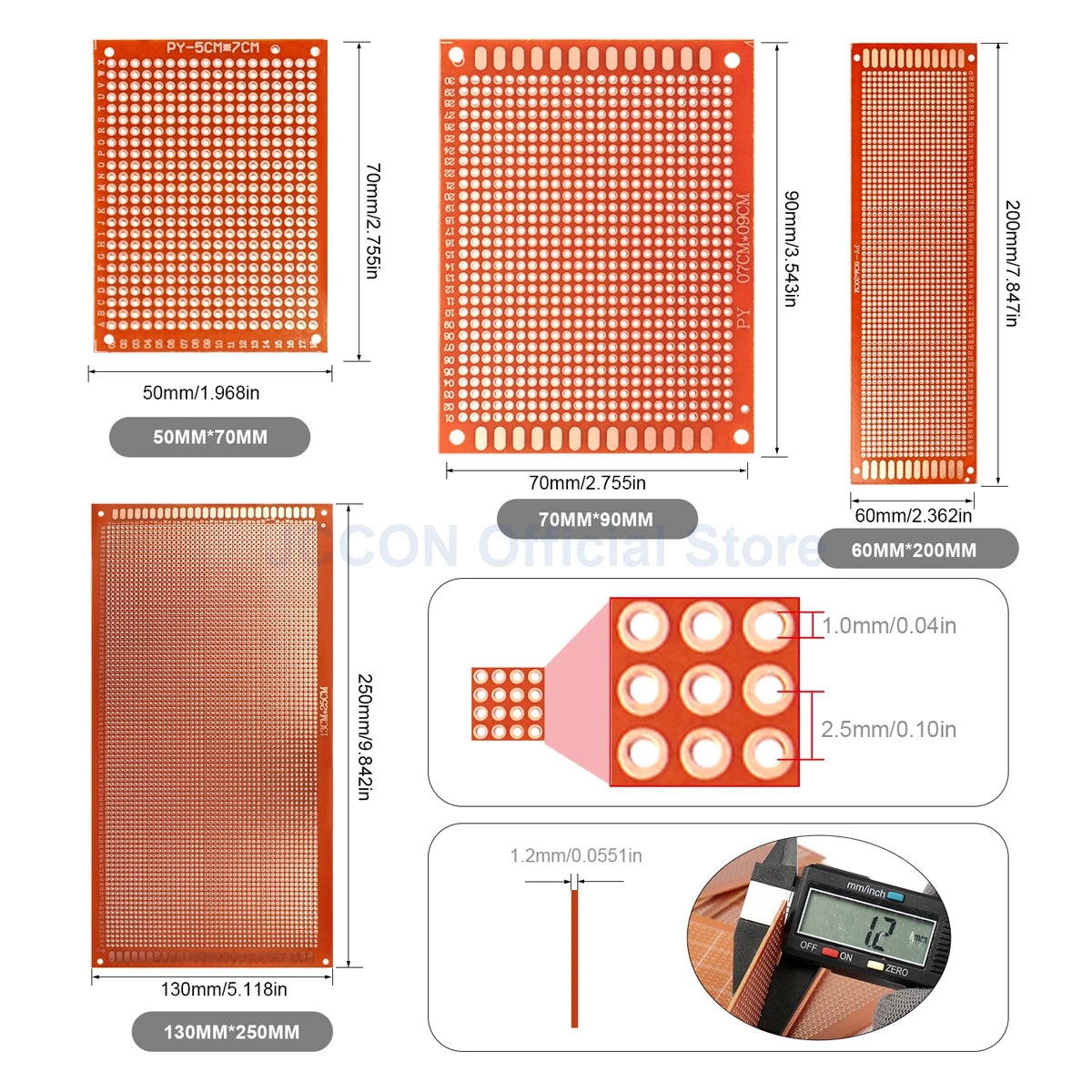 10Pcs PCB Prototype Board 10x15 cm Circuit Protoboard Universal DIY Matrix Single Row Continuous Hole Soldering Plate