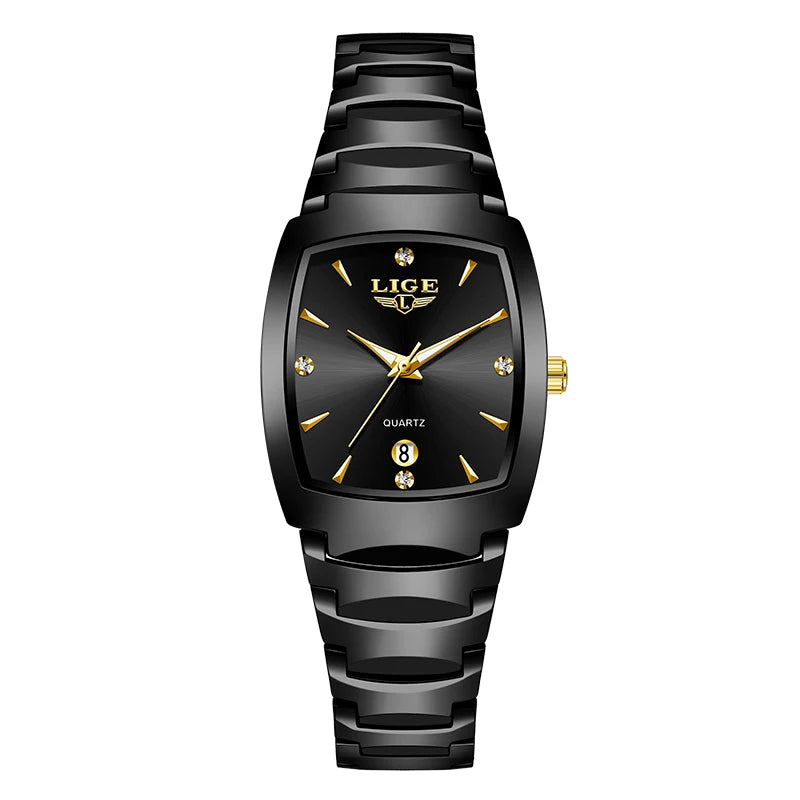 LIGE 2026 new Women's Watch Business Luxury Ladies clock Fashion quartz Simple Watch for Women Gift Women's wristwatch reloj+BOX